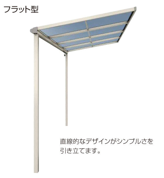 ソラリア テラス屋根 壁付納まり 標準タイプ 関東間 フラット型